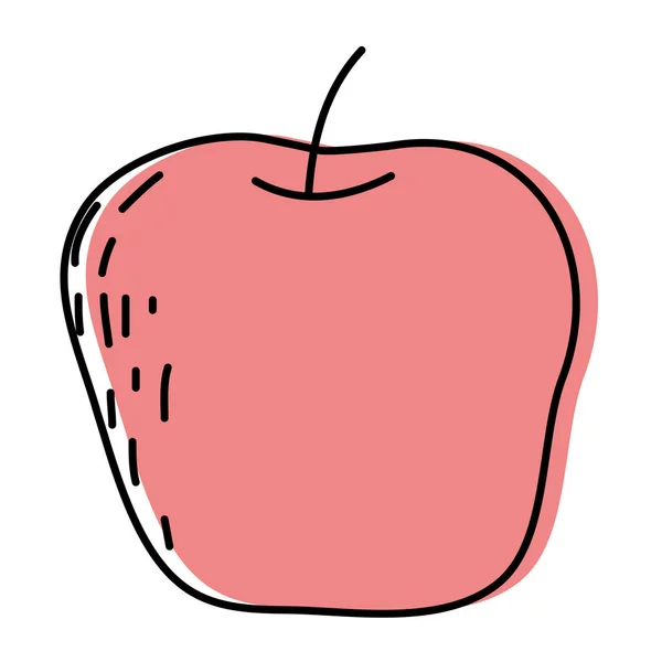 Переміщений Колір Смачне Яблуко Фрукти Органічний Вітамін Векторні Ілюстрації — стоковий вектор