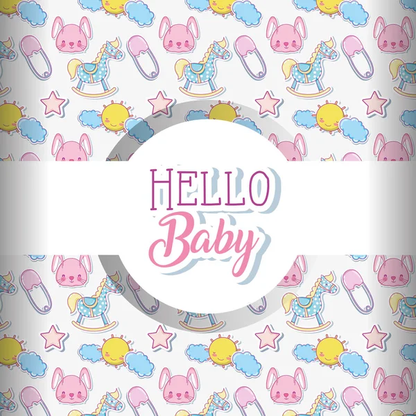Baby love pattern background vector illustration graphic design