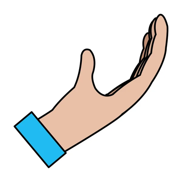 Farbe Geschäftsmann Hand Zeichen Finger Geste Vektor Illustration — Stockvektor