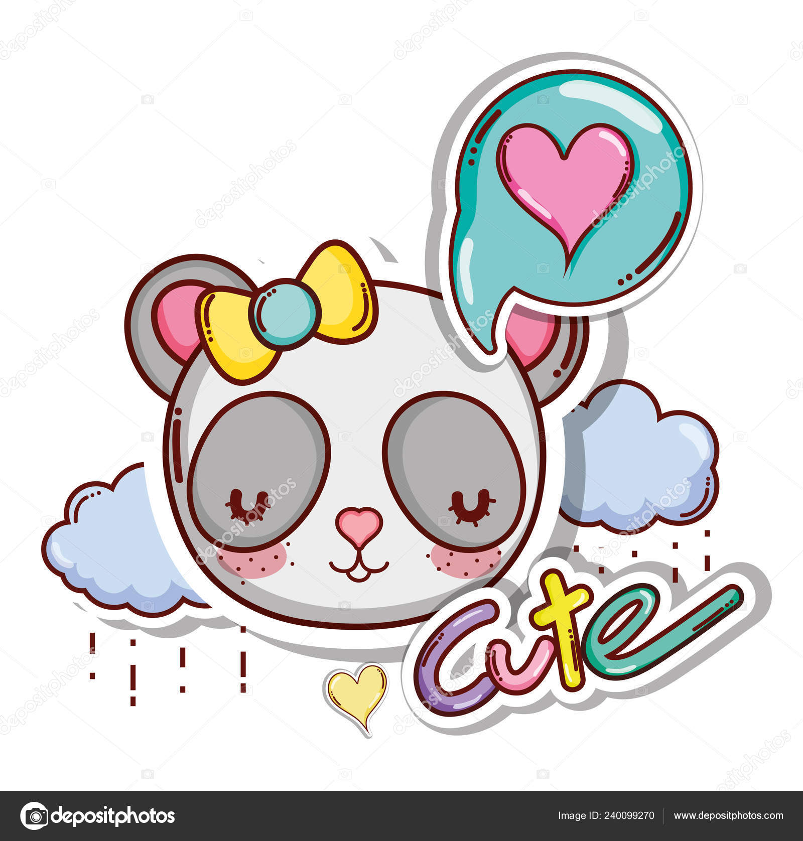 lovely panda bubble