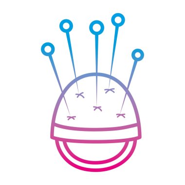 bozulmuş çizgi chishion PIN moda zanaat vektör çizim dikiş