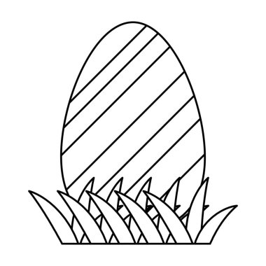 satır dekorasyon rakamlar tasarım vektör çizim ile Paskalya yortusu yumurta