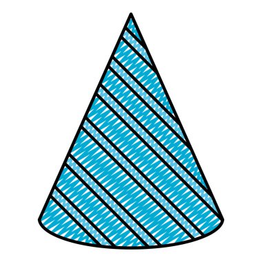 parti şapkası dekorasyon tasarım vektör çizim ile aksesuar doodle