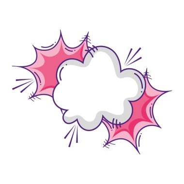 moda bulut pop sanat yama vektör çizim