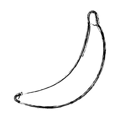 Grunge lezzetli muz sağlıklı organik meyve vektör çizim