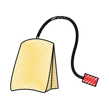 sağlıklı çay arama taze ot vektör çizim doodle