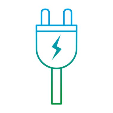 bozulmuş satır enerji güç kablosu teknoloji corservation vektör çizim