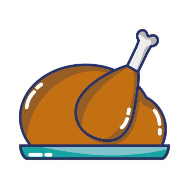 lezzetli tavuk yemekleri kızartma tat vektör çizim