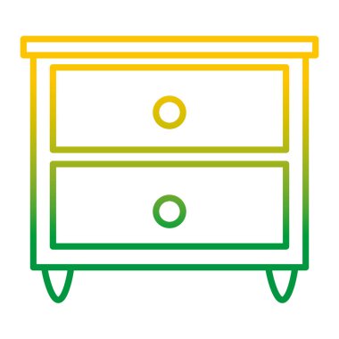 bozulmuş hat ahşap başucu masa rahat nesne vektör çizim