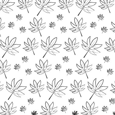 Grunge doğal yaprak tropikal tarzı arka plan vektör çizim