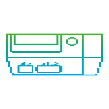 bozulmuş satırı piksel video oyunu dijital simülatörü teknoloji vektör çizim