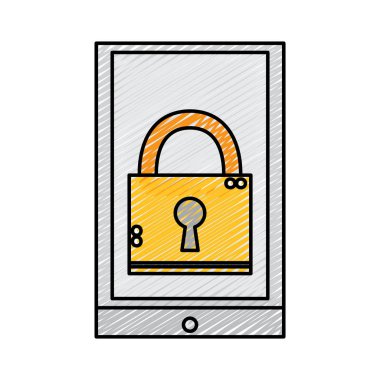  Asma kilit simgesi. vektör illüstrasyonu