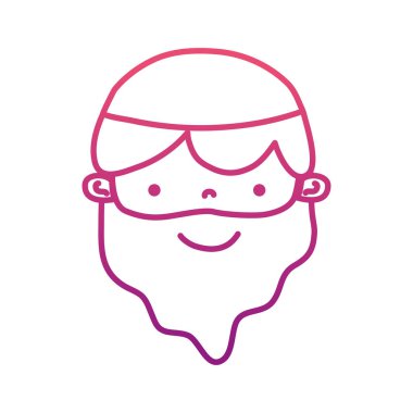 bozulmuş satır İsa Mesih'in ruhu ile saç ve sakal vektör çizim