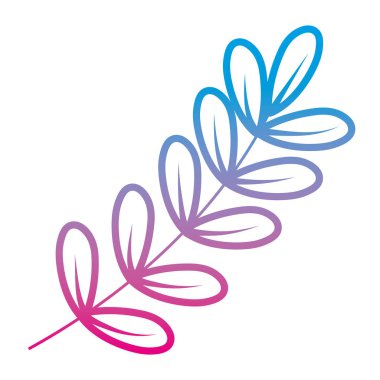 bozulmuş satır egzotik şube doğal bitki vektör çizim bırakır