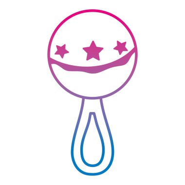 bozulmuş satır bebek çıngırağı oyuncak oyun nesne vektör çizim