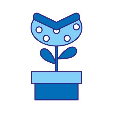 Duo renk videogame çanta bitki Tüp stil vektör çizim içinde