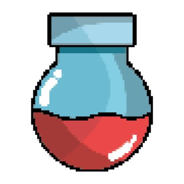 kimyasal erlenmeyer flask laboratuvar bilim vektör çizim