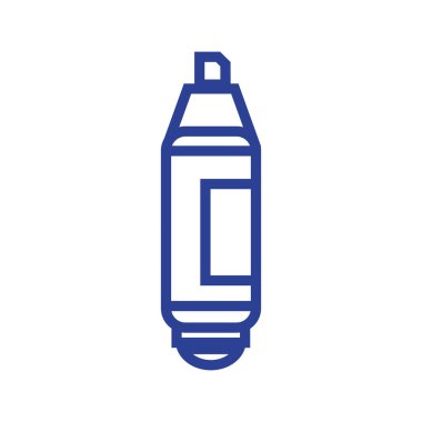 çizgili fosforlu kalem kalem tema için önemli bir belge bilgi vektör çizim