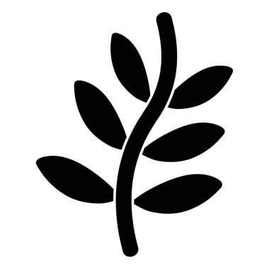 siluet rustik şube ile Doğa yaprakları tasarlamak vektör