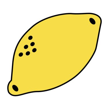 lezzetli limon meyve organik beslenme vektör çizim renk