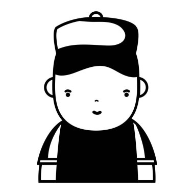 kontur adam tesisatçı iş hizmet onarım vektör çizim için