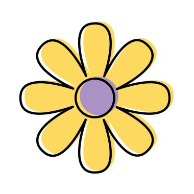 taşınan renk güzellik ve Doğa Çiçek yaprakları stil vektör çizim ile