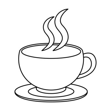satır kahve Kupası frash ve sıcak içecek illüstrasyon vektör