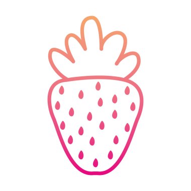 bozulmuş satır lezzetli çilek sağlıklı organik meyve vektör çizim