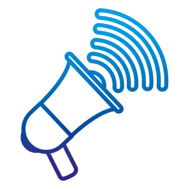 satır megafon hoparlör kamu ses mesajı vektör çizim bozulmuş