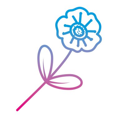 bozulmuş satır tropikal çiçek bitki yaprakları stil vektör çizim ile