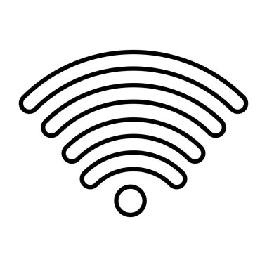 çizgi dijital wifi mobil bağlantı sinyali vektör çizim
