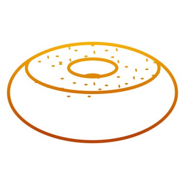 bozulmuş satır lezzetli simit taze ekmek yiyecek vektör çizim