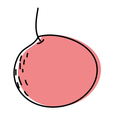 renk lezzetli elma meyve organik vitamin vektör çizim taşındı