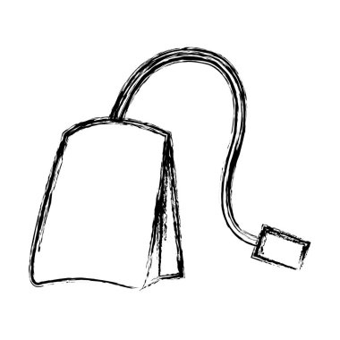 Grunge sağlıklı çay arama taze ot vektör çizim