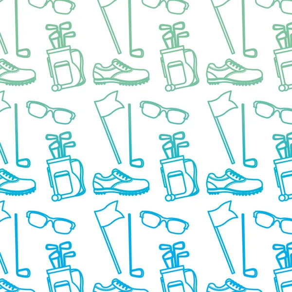 bozulmuş satır profesyonel golf spor şeyler arka plan vektör çizim