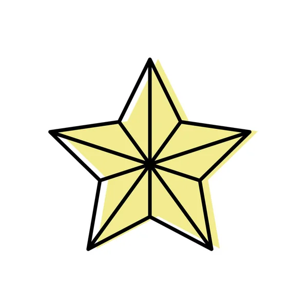 Áthelyezett Színe Fényes Csillag Égbolt Design Ikon Vektoros Illusztráció — Stock Vector
