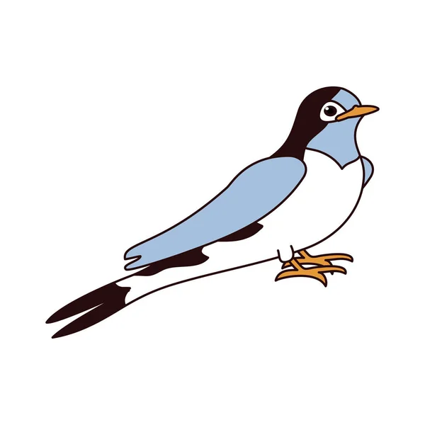 翼と足を持つ美鳥動物ベクトル イラスト — ストックベクタ