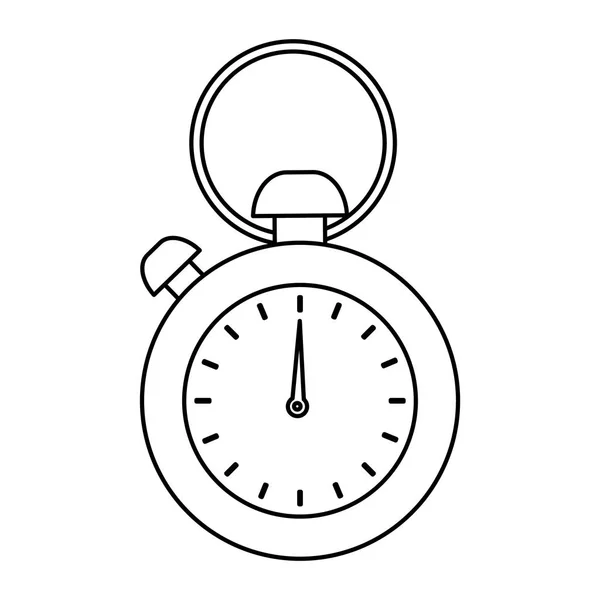 Cronómetro Línea Para Conocer Medir Hora — Vector de stock