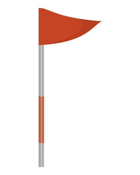 Sinal Buraco Bandeira Para Jogar Ilustração Vetor Golfe — Vetor de Stock