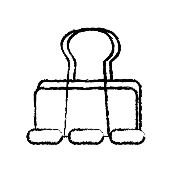 Figura Metal Clip Papel Oficina Equipo Vector Ilustración — Vector de stock