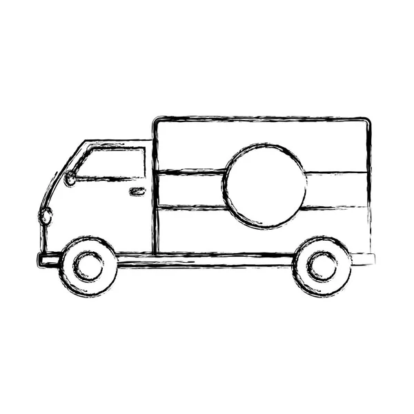 Vrachtwagen Transport Service Leveringsvoertuig Vectorillustratie — Stockvector