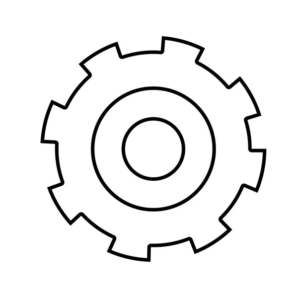 Line Gear Engineering Process Industry Machine Vector Illustration — Stock Vector