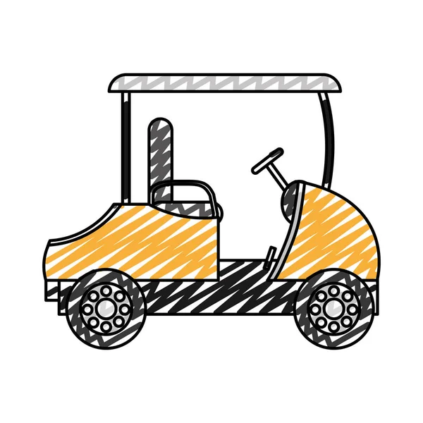 Doodle Carro Golfe Recreativo Para Jogar Ilustração Vetor Esporte — Vetor de Stock