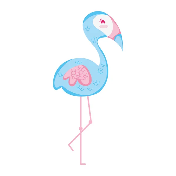 Ilustracja Wektorowa Zwierząt Egzotycznych Ptaków Tropikalnych Flamingo — Wektor stockowy