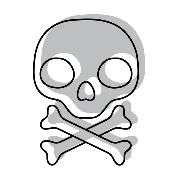 Peligro Cráneo Advertencia Muerte Símbolo Ilustración Vectorial — Vector de stock