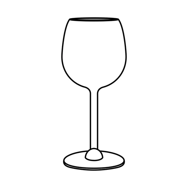 Ligne Cristal Verre Objet Boire Vin Vecteur Illustration — Image vectorielle