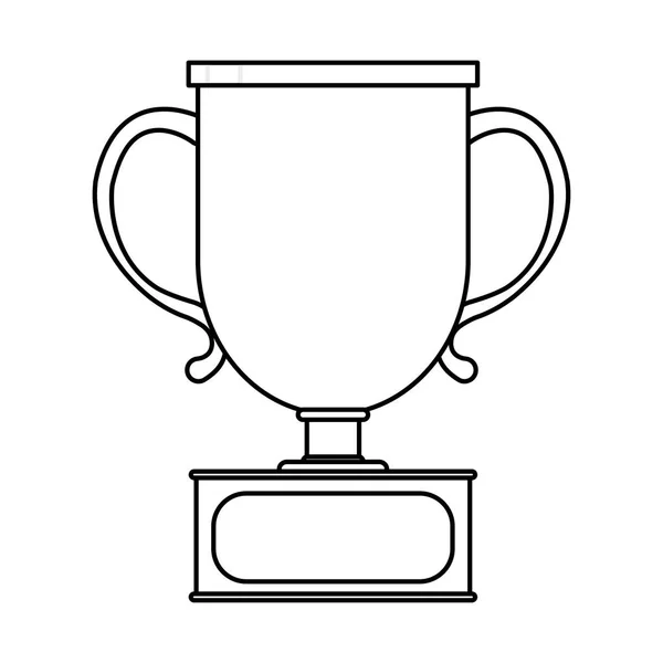 Line Cup Prize Winner Sport Competition Vector Illustration — Stock Vector