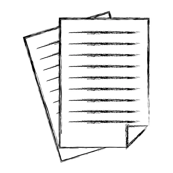 Grunge Information Papers Block School Object Vector Illustration — Stock Vector