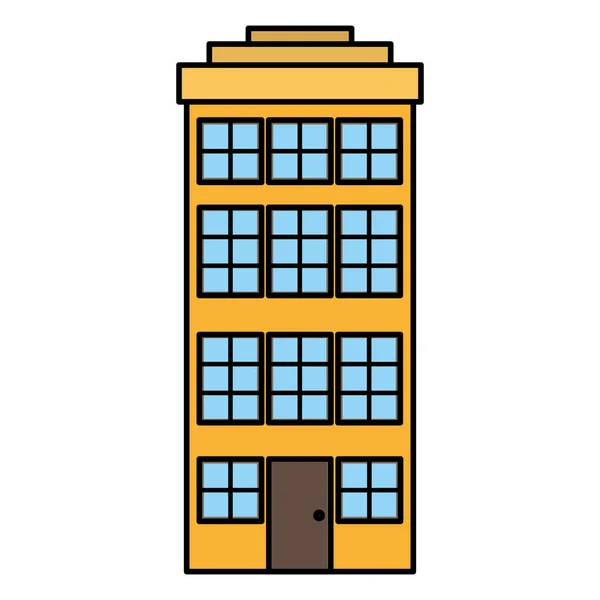 カラー ビジネス都市都市建築ベクトル図の構築 — ストックベクタ
