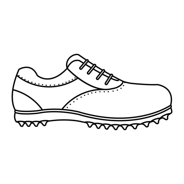 Ligne Style Sneaker Sport Athlétique Exercice Vectoriel Illustration — Image vectorielle